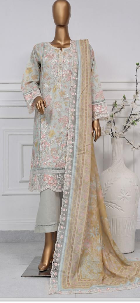 Embroidered Luxury Chiffon 3 PCS Stitched D05